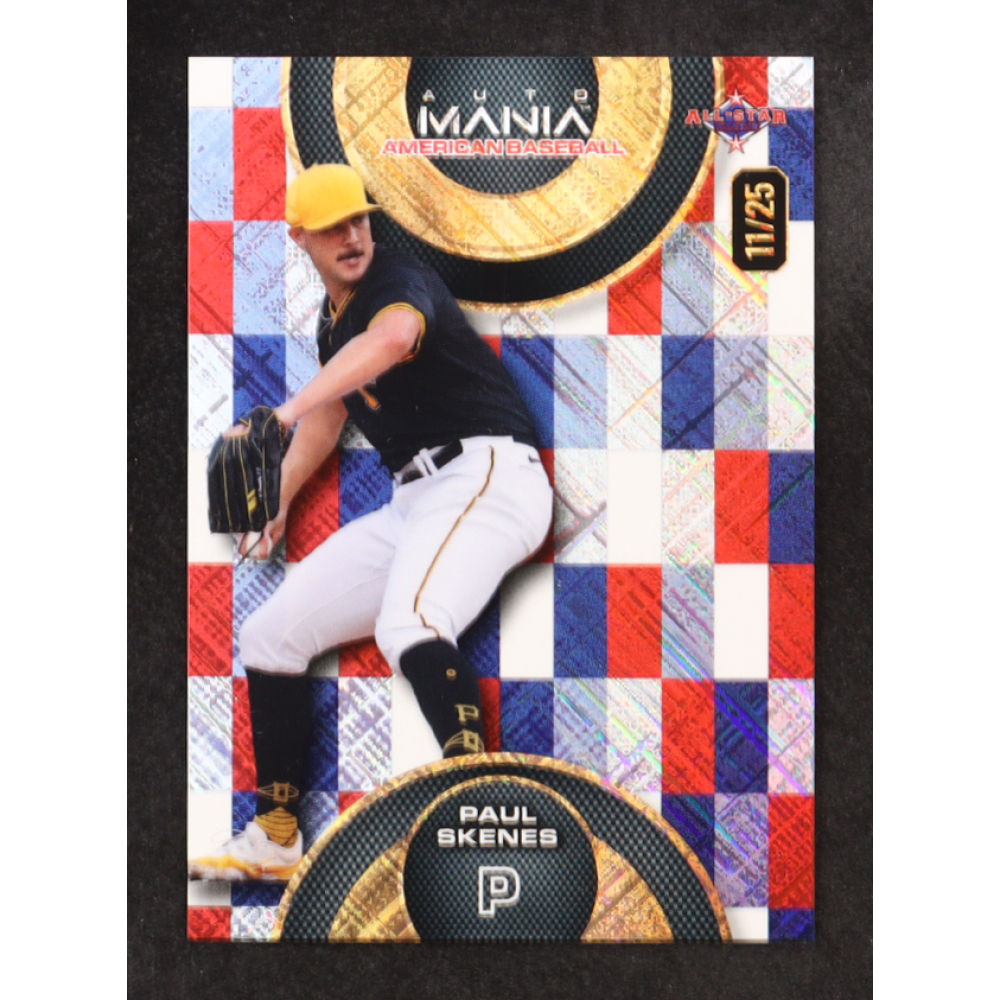 Paul Skenes 2024 Wild Card Auto Mania Star Americana Shimmer #AMAC-PS3 #11/25 RC at PristineAuction.com
