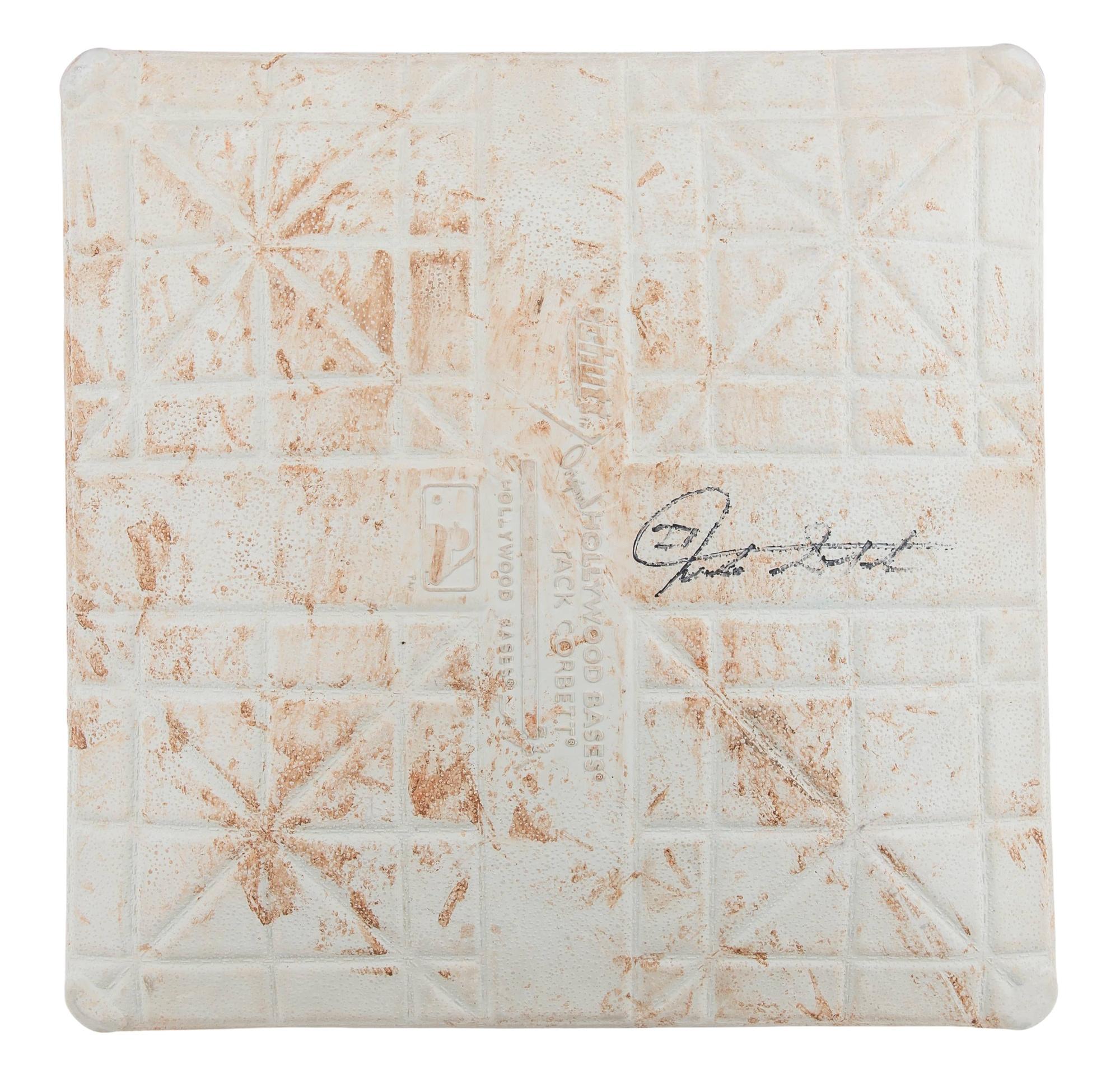 Giancarlo Stanton Signed & Game-Used Jackie Robinson Day Second Base (MLB) at PristineAuction.com Giancarlo Stanton Signed & Game-Used Jackie Robinson Day Second Base (MLB) at PristineAuction.com