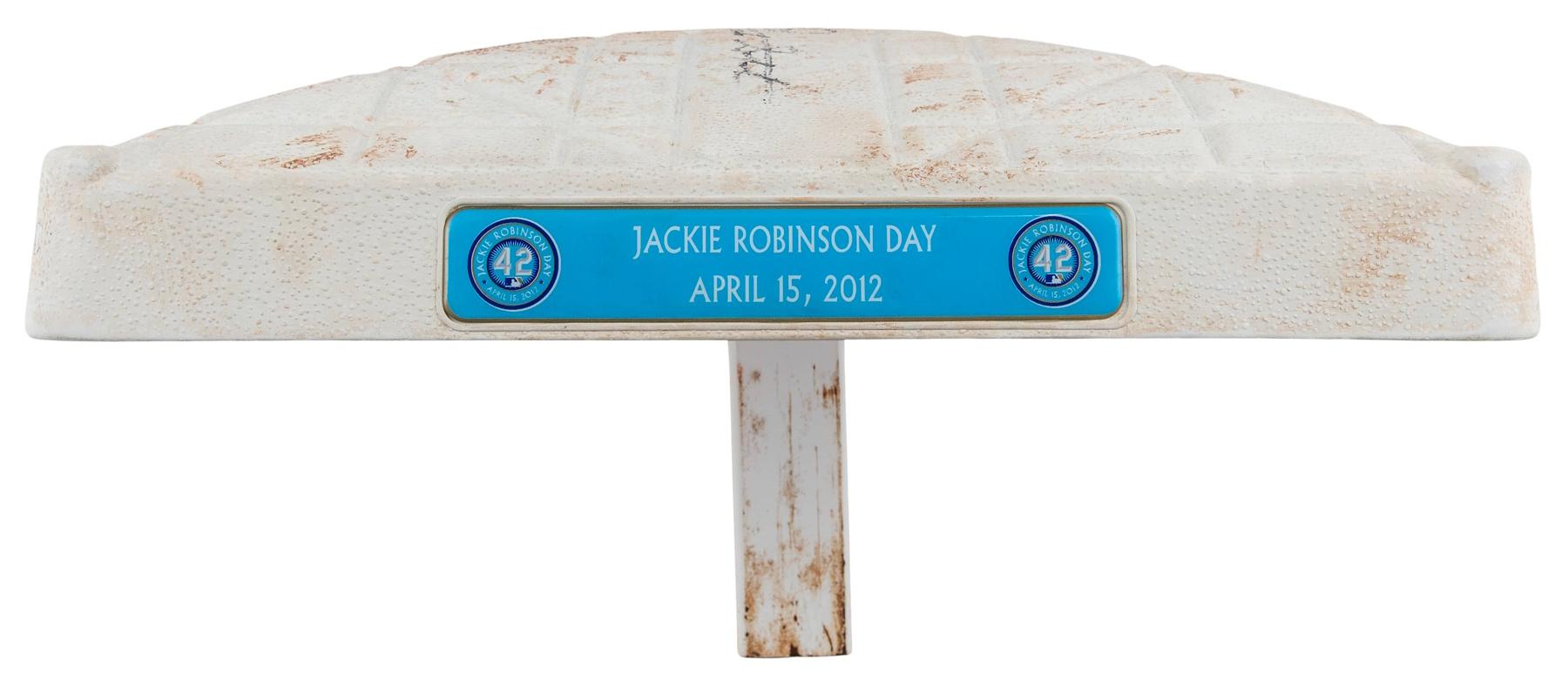 Giancarlo Stanton Signed & Game-Used Jackie Robinson Day Second Base (MLB) at PristineAuction.com Giancarlo Stanton Signed & Game-Used Jackie Robinson Day Second Base (MLB) at PristineAuction.com