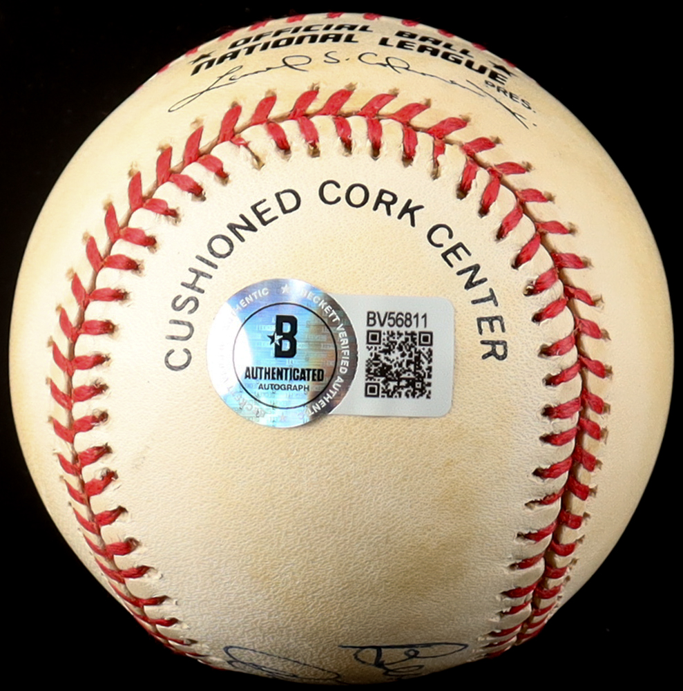 Andy Pafko Signed ONL Baseball Inscribed "Best Wishes To Ron" with Display Case (Beckett) at PristineAuction.com Andy Pafko Signed ONL Baseball Inscribed "Best Wishes To Ron" with Display Case (Beckett) at PristineAuction.com