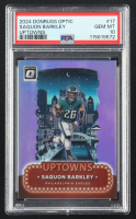 Saquon Barkley 2024 Donruss Optic Uptowns #17 (PSA 10) at PristineAuction.com