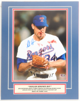 Nolan Ryan Signed Rangers Custom Matted Photo Display (AIV) at PristineAuction.com