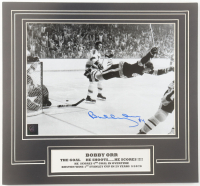 Bobby Orr Signed Bruins Custom Matted Photo (GNR) at PristineAuction.com