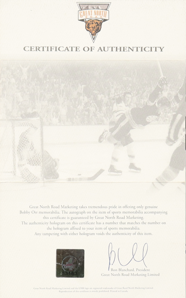 Bobby Orr Signed Bruins Custom Matted Photo (GNR) at PristineAuction.com Bobby Orr Signed Bruins Custom Matted Photo (GNR) at PristineAuction.com