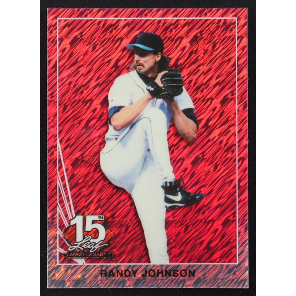 Randy Johnson 2025 Leaf 15th Anniversary '90 Leaf Pink Shimmer #90B136 #8/8 at PristineAuction.com