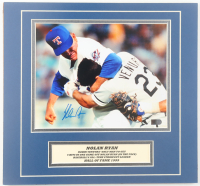 Nolan Ryan Signed Rangers Custom Matted Photo Display (AIV) at PristineAuction.com