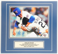 Nolan Ryan Signed Rangers Custom Matted Photo Display (AIV) at PristineAuction.com