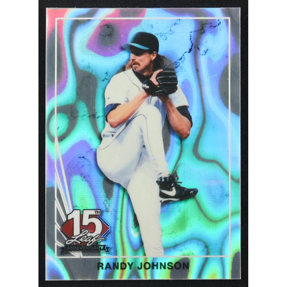 Randy Johnson 2025 Leaf 15th Anniversary '90 Leaf Silver Lava #90B136 #15/15 at PristineAuction.com