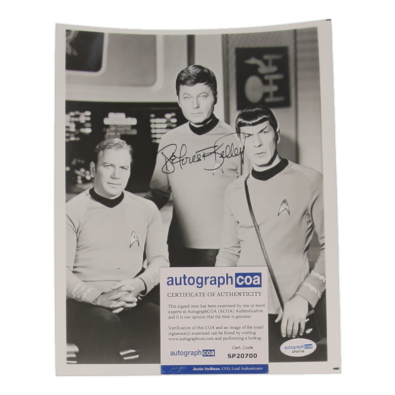 DeForest Kelley Signed "Star Trek" 8x10 Photo (ACOA) at PristineAuction.com DeForest Kelley Signed "Star Trek" 8x10 Photo (ACOA) at PristineAuction.com