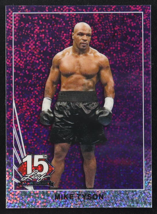 Mike Tyson 2025 Leaf 15th Anniversary '90 Leaf Purple Sparkles #90B119 #6/7 at PristineAuction.com Mike Tyson 2025 Leaf 15th Anniversary '90 Leaf Purple Sparkles #90B119 #6/7 at PristineAuction.com