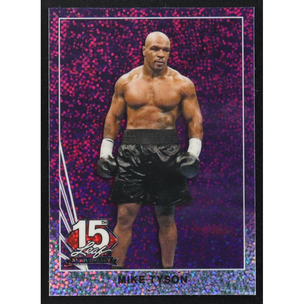 Mike Tyson 2025 Leaf 15th Anniversary '90 Leaf Purple Sparkles #90B119 #6/7 at PristineAuction.com