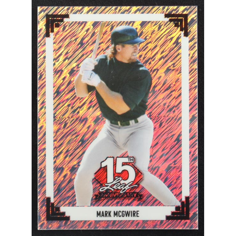 Mark McGwire 2025 Leaf 15th Anniversary '91 Leaf Silver Shimmer #91B112 #02/15 at PristineAuction.com