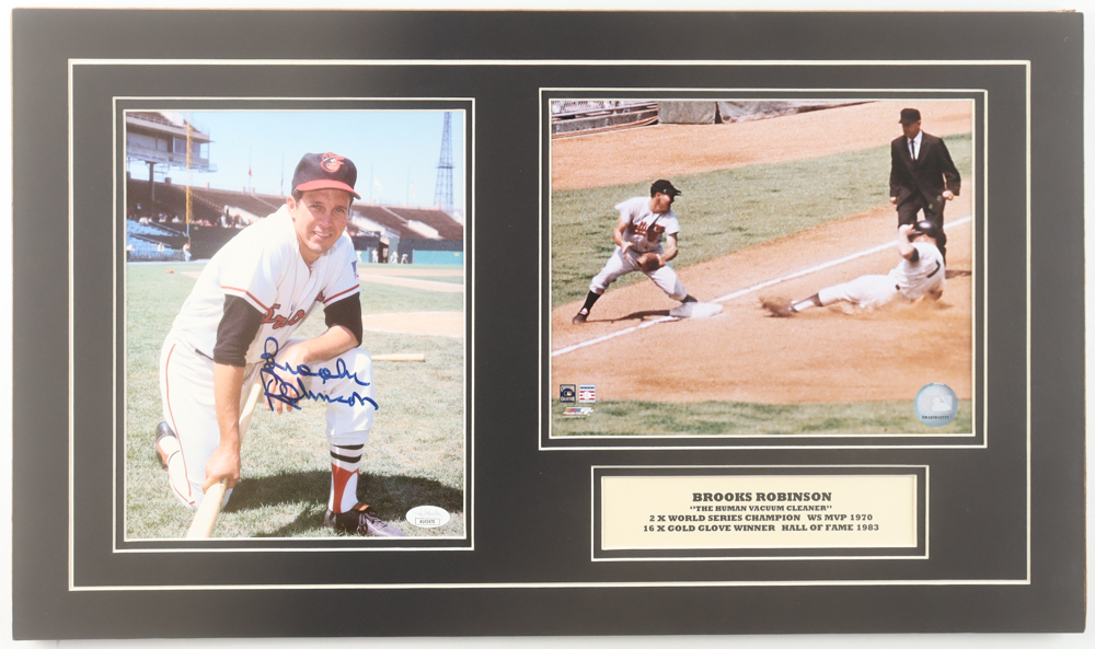 Brooks Robinson Signed Orioles Custom Matted Photo Display (JSA) at PristineAuction.com Brooks Robinson Signed Orioles Custom Matted Photo Display (JSA) at PristineAuction.com