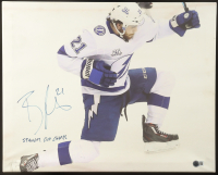 Brayden Point Signed Lightning 16x20 Canvas Inscribed "Stanley Cup Champs" (Beckett) at PristineAuction.com
