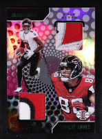 Kyle Pitts / Tony Gonzalez 2021 Panini Illusions Rookie Idols Dual Memorabilia Green #4 #4/10 at PristineAuction.com
