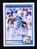 Omarion Hampton 2025 Score Rookie Signatures #37 RC at PristineAuction.com