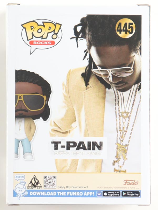 T-Pain Signed "Rappa Ternt Sanga" #445 T-Pain Funko Pop! Vinyl Figure (ACOA) at PristineAuction.com T-Pain Signed "Rappa Ternt Sanga" #445 T-Pain Funko Pop! Vinyl Figure (ACOA) at PristineAuction.com