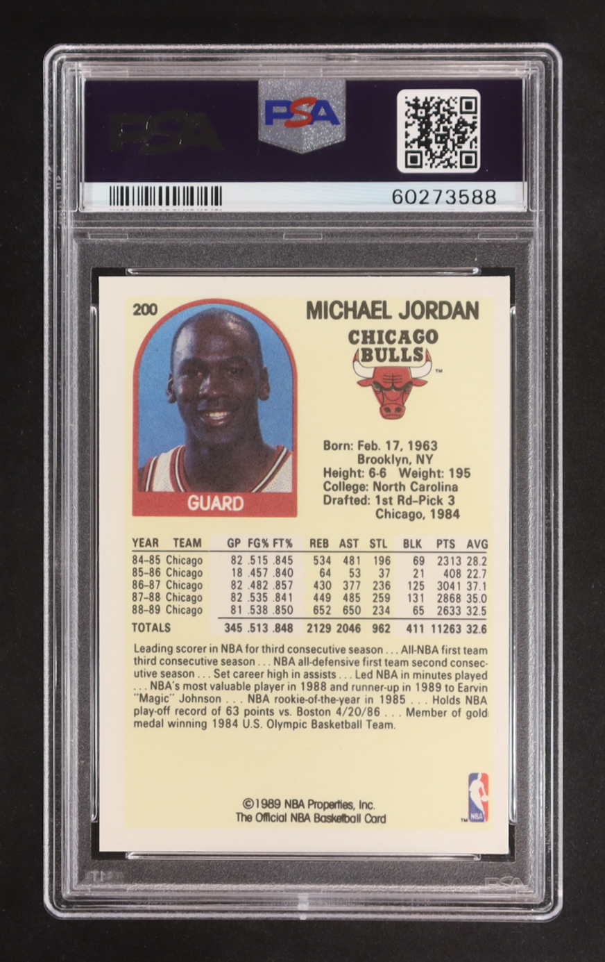 Michael Jordan 1989-90 Hoops #200 (PSA 9) at PristineAuction.com Michael Jordan 1989-90 Hoops #200 (PSA 9) at PristineAuction.com