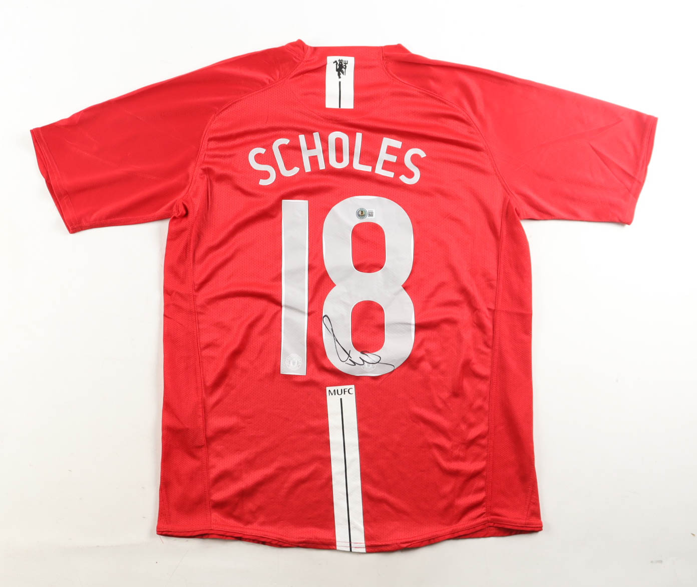 Paul Scholes Signed Manchester United F.C. Nike Authentic Jersey (Beckett) at PristineAuction.com Paul Scholes Signed Manchester United F.C. Nike Authentic Jersey (Beckett) at PristineAuction.com