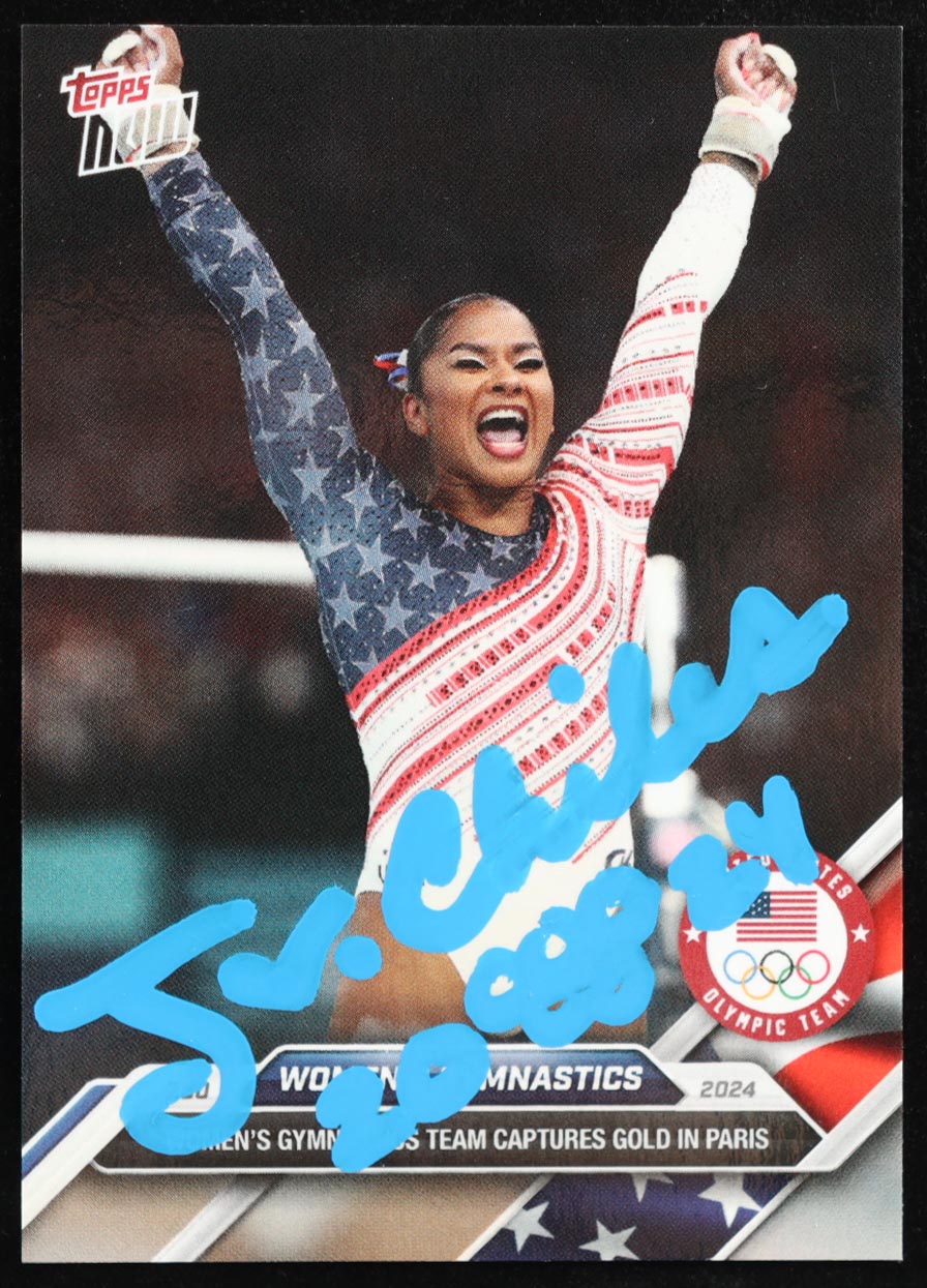 Jordan Chiles Signed 2024 Topps Now Olympic Games #8 Inscribed "2024" (ACOA) at PristineAuction.com Jordan Chiles Signed 2024 Topps Now Olympic Games #8 Inscribed "2024" (ACOA) at PristineAuction.com
