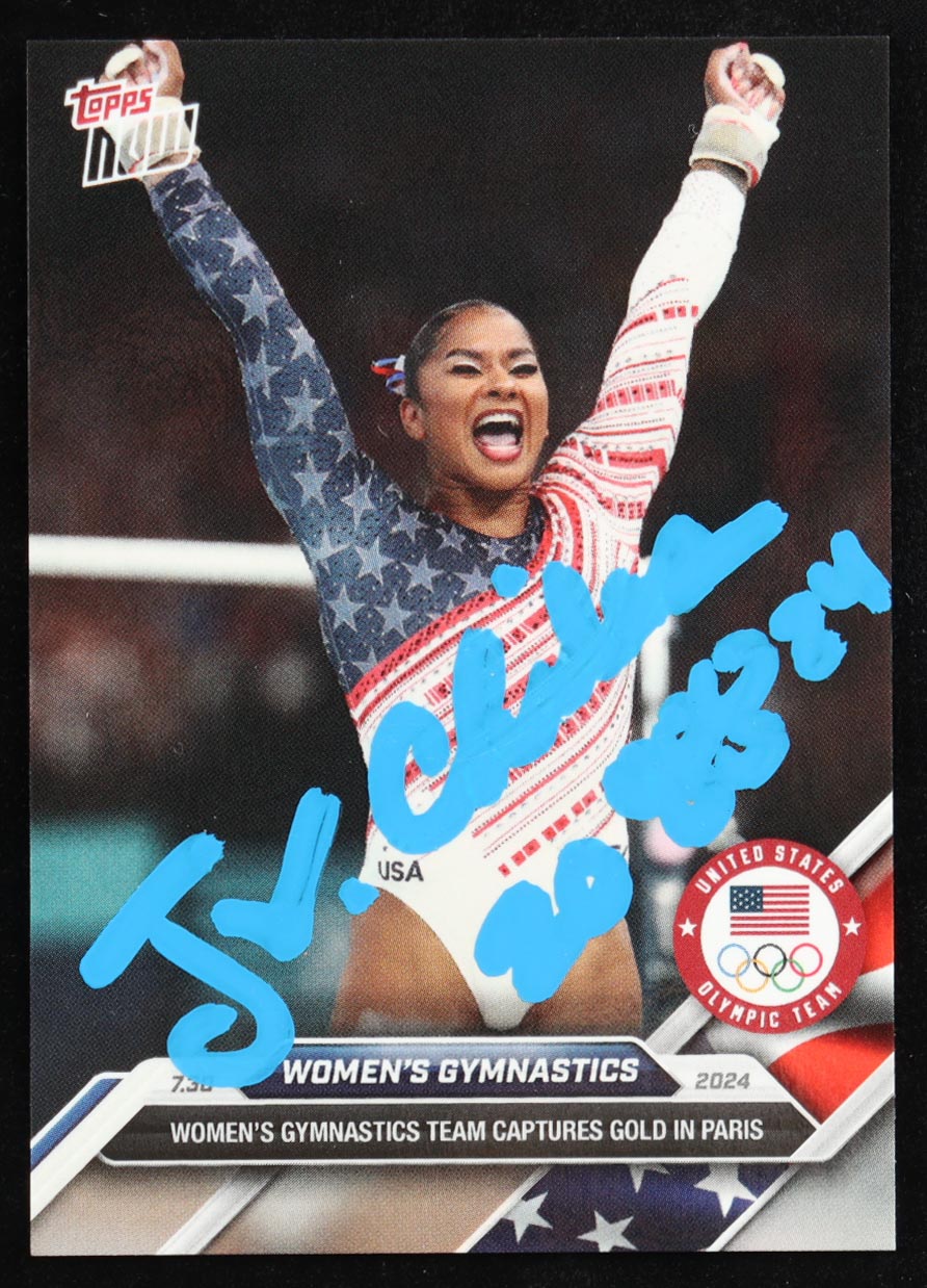 Jordan Chiles Signed 2024 Topps Now Olympic Games #8 Inscribed "2024" (ACOA) at PristineAuction.com Jordan Chiles Signed 2024 Topps Now Olympic Games #8 Inscribed "2024" (ACOA) at PristineAuction.com