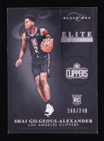 Shai Gilgeous-Alexander 2018-19 Panini Chronicles #329 / Elite Black Box RC #166/249 at PristineAuction.com