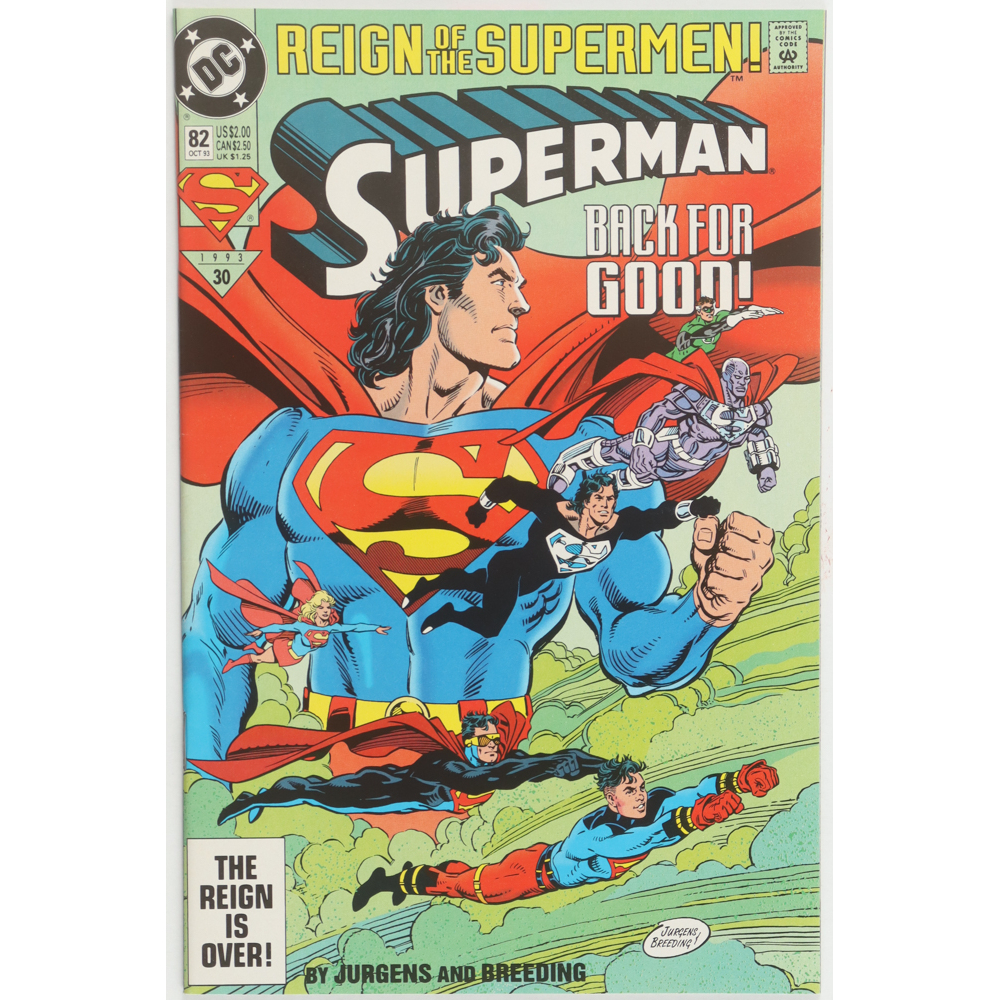1993 "Superman" #82 DC Comic Book at PristineAuction.com