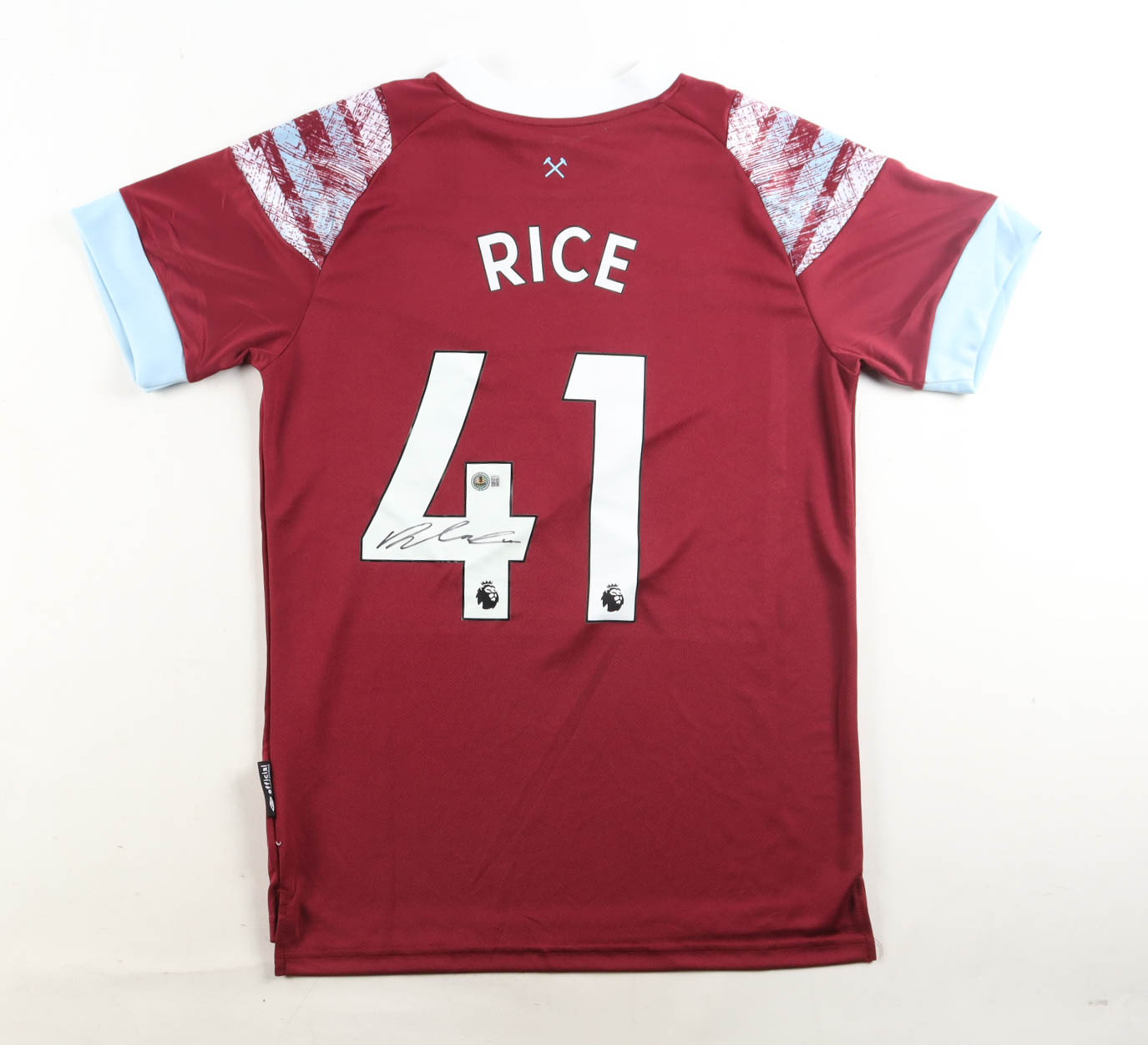 Declan Rice Signed West Ham United F.C. Umbro Authentic Jersey (Beckett) at PristineAuction.com Declan Rice Signed West Ham United F.C. Umbro Authentic Jersey (Beckett) at PristineAuction.com