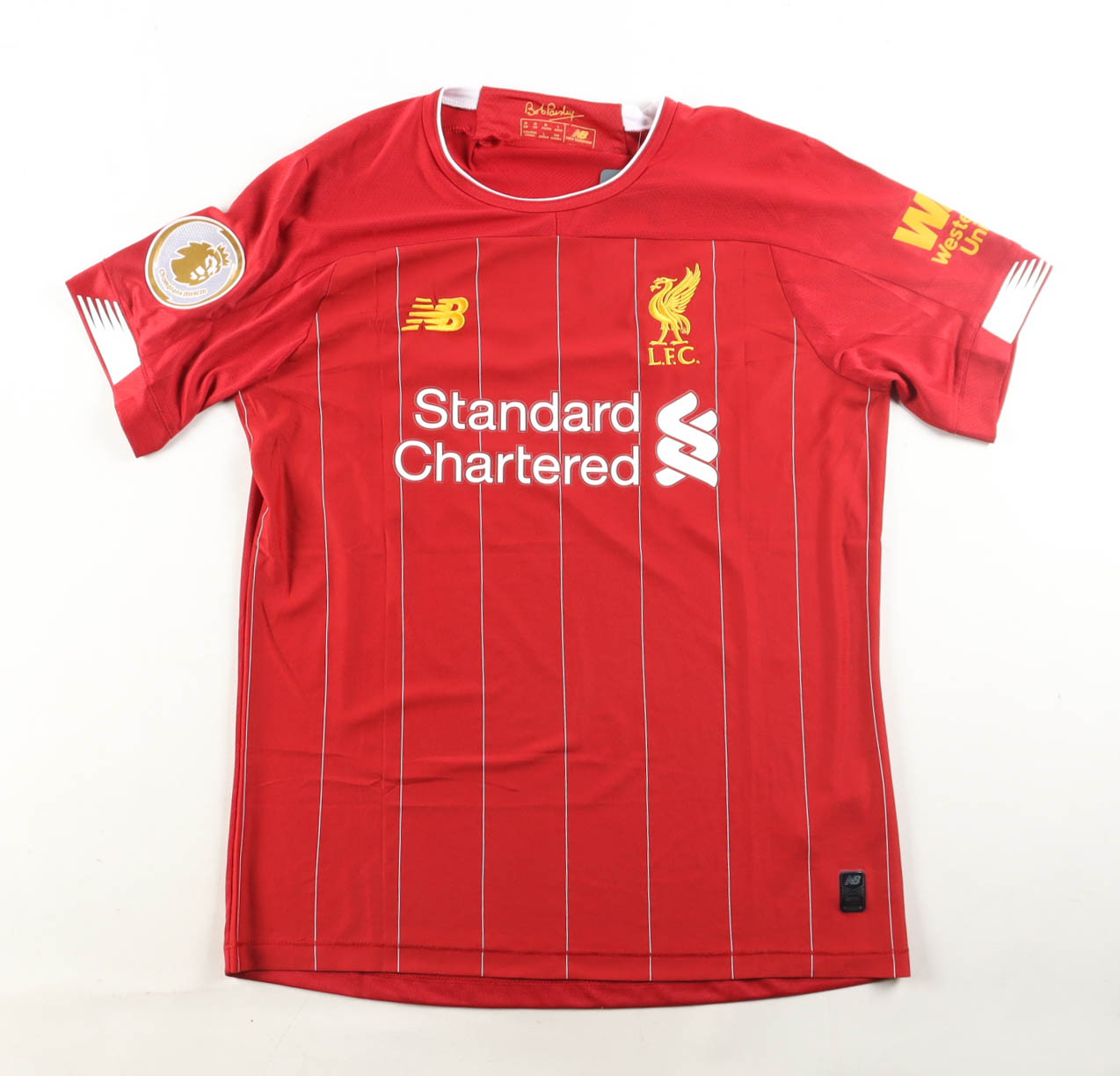 Trent Alexander-Arnold Signed "19-20 Champions" Liverpool F. C. New Balance Authentic Jersey (Beckett) at PristineAuction.com Trent Alexander-Arnold Signed "19-20 Champions" Liverpool F. C. New Balance Authentic Jersey (Beckett) at PristineAuction.com