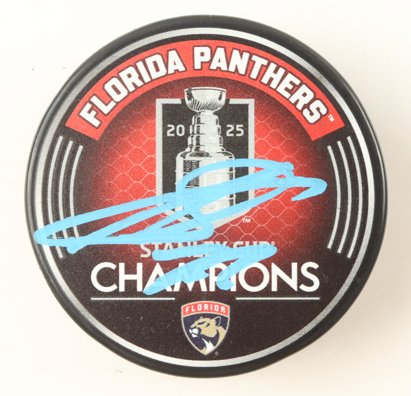 Sergei Bobrovsky Signed 2025 Stanley Cup Champions Logo Hockey Puck (Beckett) at PristineAuction.com Sergei Bobrovsky Signed 2025 Stanley Cup Champions Logo Hockey Puck (Beckett) at PristineAuction.com