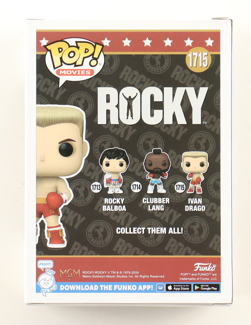 Dolph Lundgren Signed "Rocky" #1715 Ivan Drago Funko Pop! Vinyl Figure (ACOA) at PristineAuction.com Dolph Lundgren Signed "Rocky" #1715 Ivan Drago Funko Pop! Vinyl Figure (ACOA) at PristineAuction.com