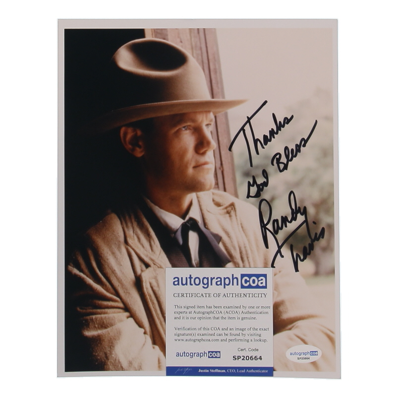 Randy Travis Signed 8x10 Photo Inscribed "Thanks God Bless" (ACOA) at PristineAuction.com Randy Travis Signed 8x10 Photo Inscribed "Thanks God Bless" (ACOA) at PristineAuction.com