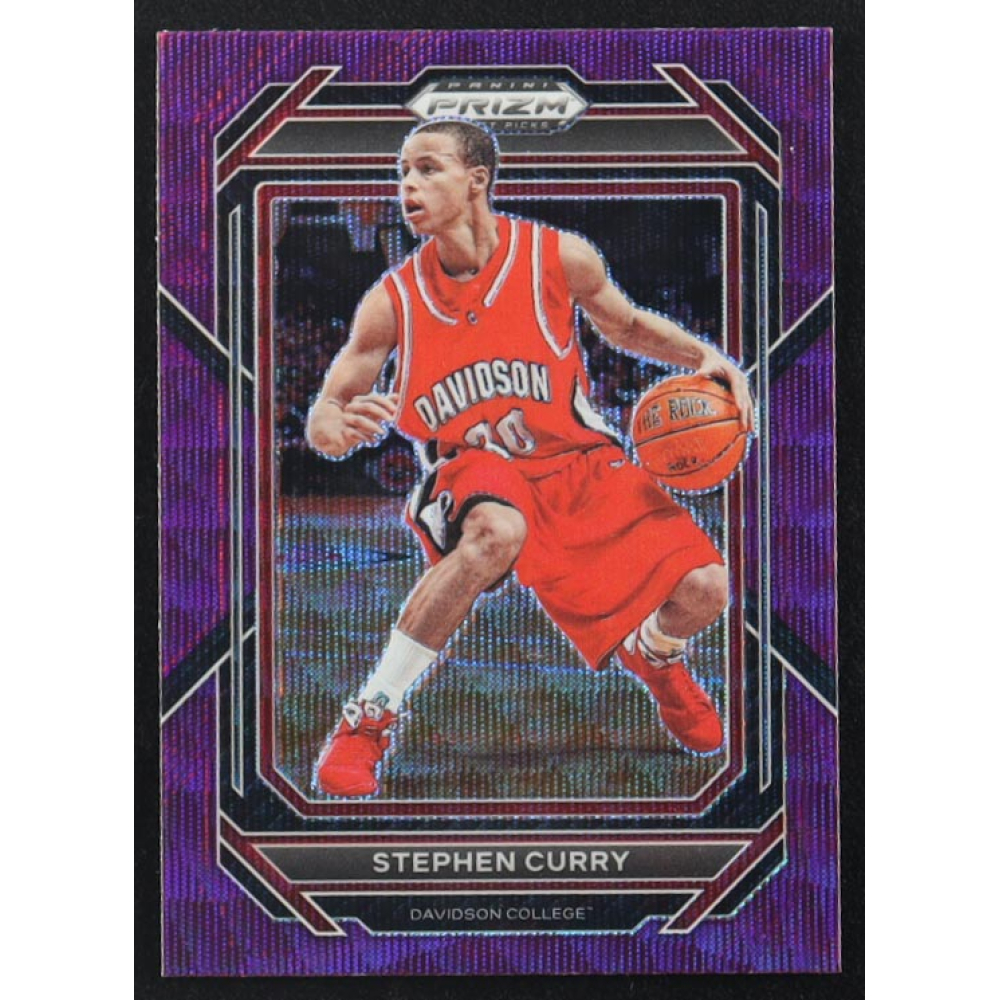 Stephen Curry 2023-24 Panini Prizm Draft Picks Prizms Purple Wave #53 at PristineAuction.com