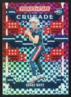 Drake Maye 2024 Rookies and Stars Crusade Red Plaid #22 RC at PristineAuction.com