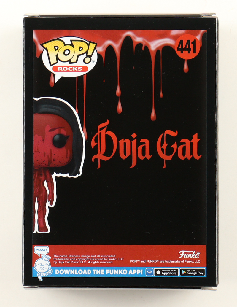 Doja Cat Signed "Doja Cat" #441 Funko Pop! Rocks Vinyl Figure (ACOA) at PristineAuction.com Doja Cat Signed "Doja Cat" #441 Funko Pop! Rocks Vinyl Figure (ACOA) at PristineAuction.com