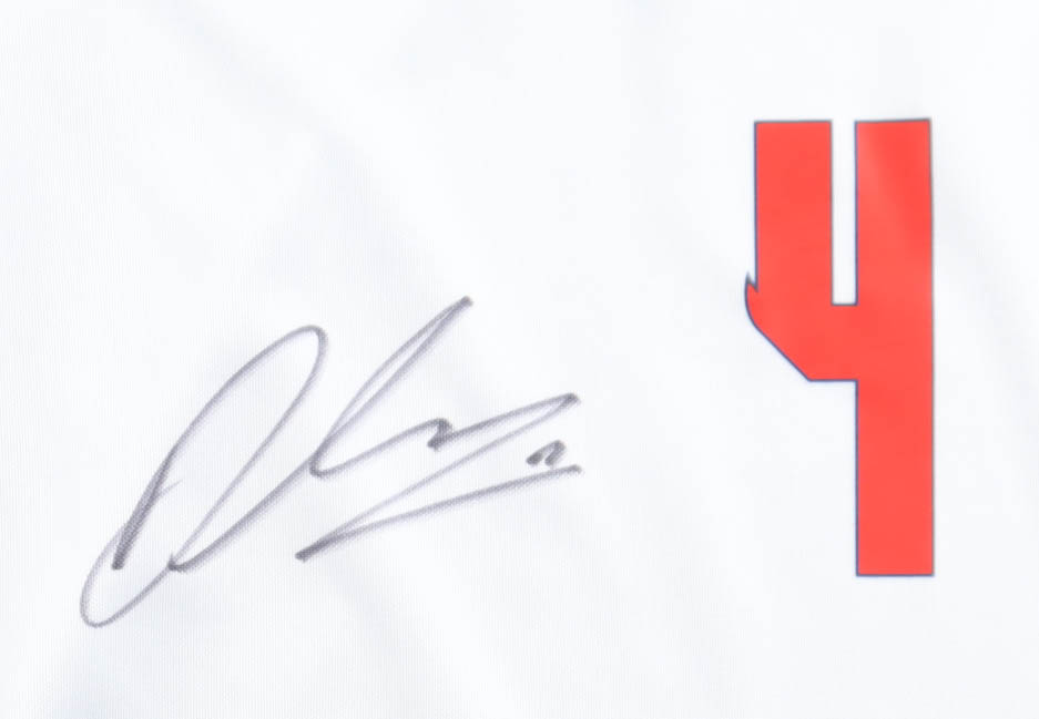 Declan Rice Signed England National Football Team Nike Authentic Jersey (Beckett) at PristineAuction.com Declan Rice Signed England National Football Team Nike Authentic Jersey (Beckett) at PristineAuction.com