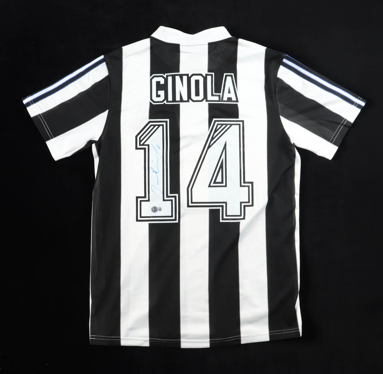 David Ginola Signed Newcastle United F.C. Adidas Authentic Jersey (Beckett) at PristineAuction.com David Ginola Signed Newcastle United F.C. Adidas Authentic Jersey (Beckett) at PristineAuction.com
