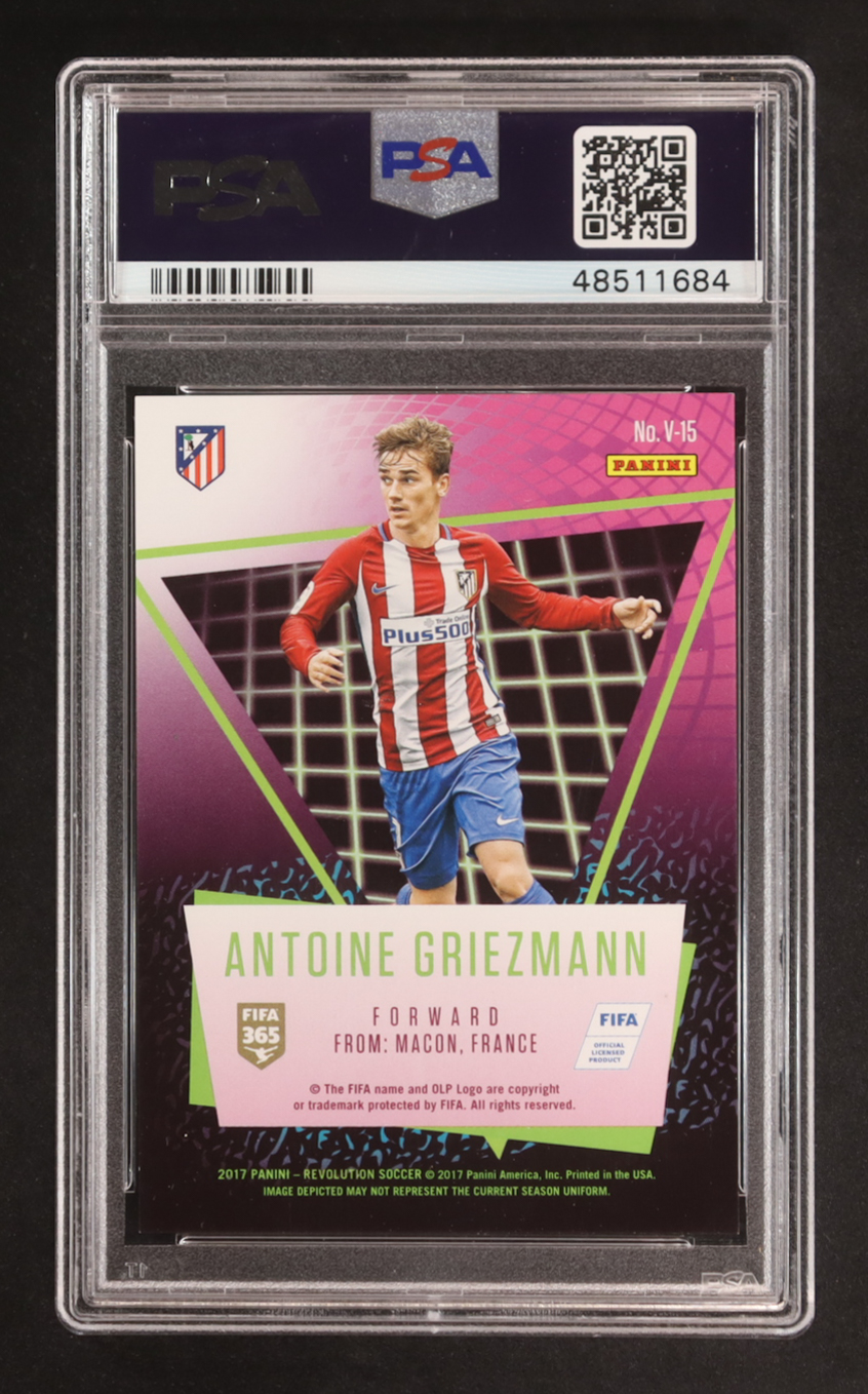 Antoine Griezmann 2017 Panini Revolution Vortex #V-15 (PSA 9) at PristineAuction.com Antoine Griezmann 2017 Panini Revolution Vortex #V-15 (PSA 9) at PristineAuction.com