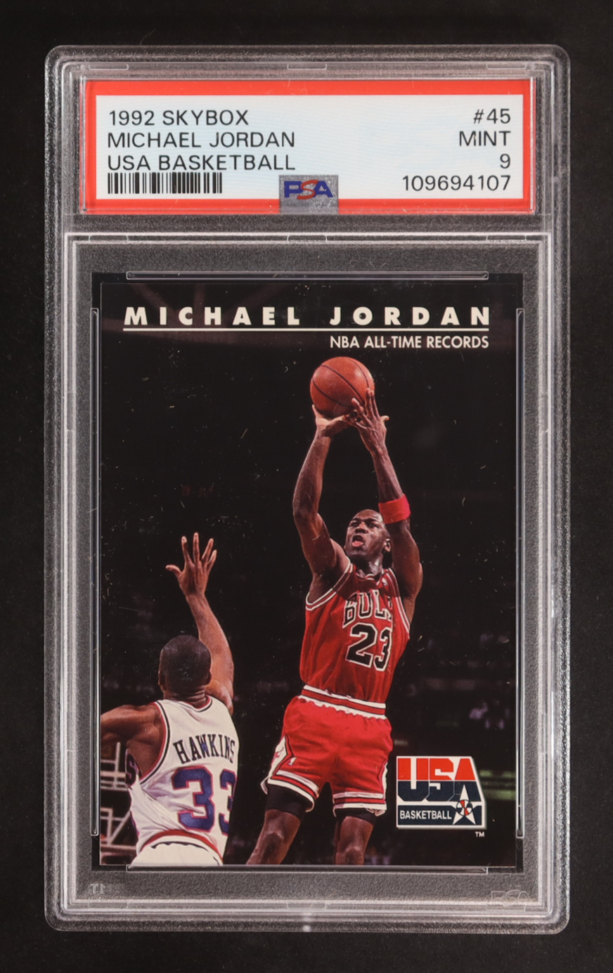 Michael Jordan 1992 SkyBox USA Basketball #45 (PSA 9) at PristineAuction.com Michael Jordan 1992 SkyBox USA Basketball #45 (PSA 9) at PristineAuction.com