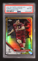 Robert Lewandowski 2021-22 Topps Chrome UCL Gold Refractor #123 #21/50 (PSA 8) at PristineAuction.com