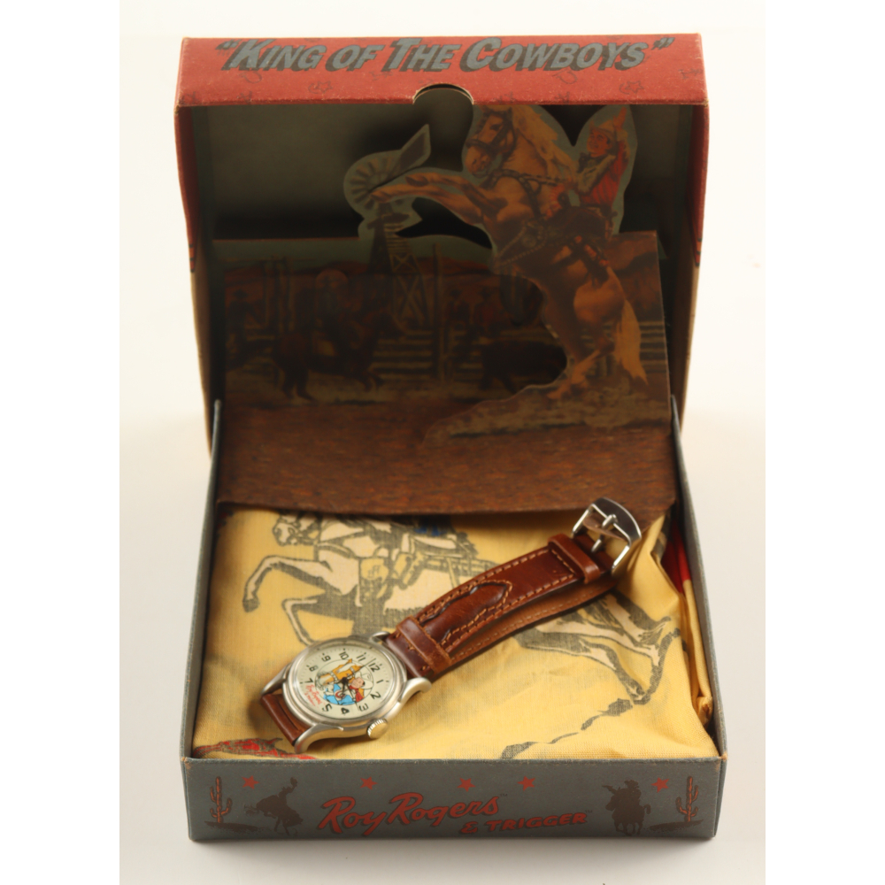 Vintage 1993 LE Roy Rogers & Trigger Fossil Watch With Original Packaging at PristineAuction.com