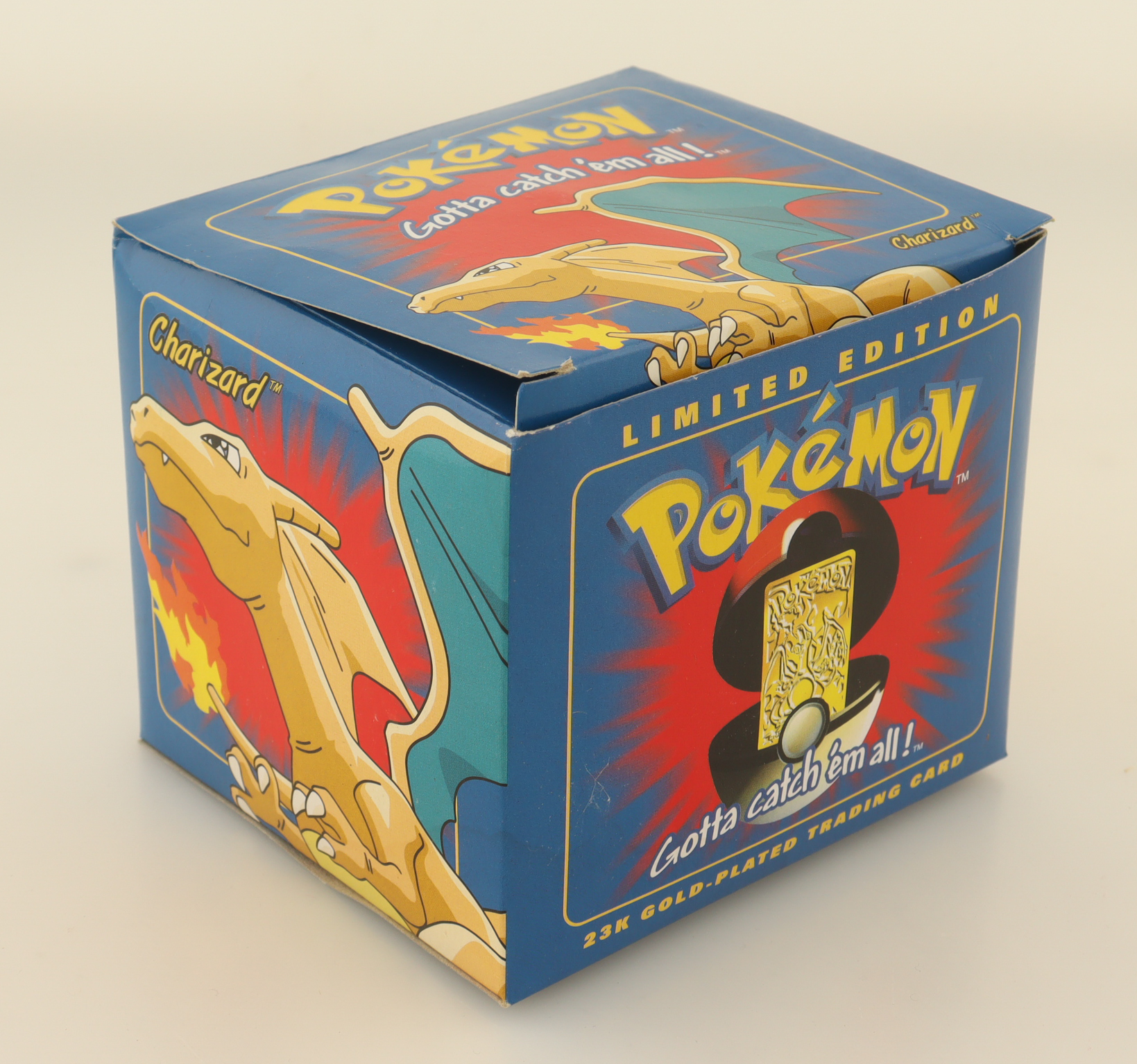 Charizard 23Kt Gold-Plated Pokemon Card with Original Packaging at PristineAuction.com Charizard 23Kt Gold-Plated Pokemon Card with Original Packaging at PristineAuction.com