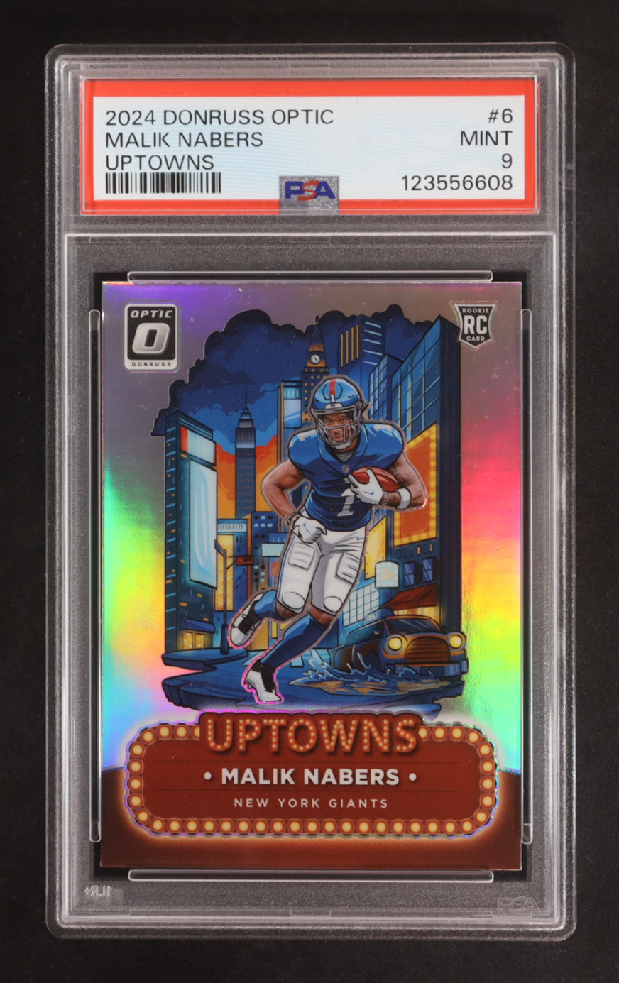 Malik Nabers 2024 Donruss Optic Uptowns #6 RC (PSA 9) at PristineAuction.com Malik Nabers 2024 Donruss Optic Uptowns #6 RC (PSA 9) at PristineAuction.com