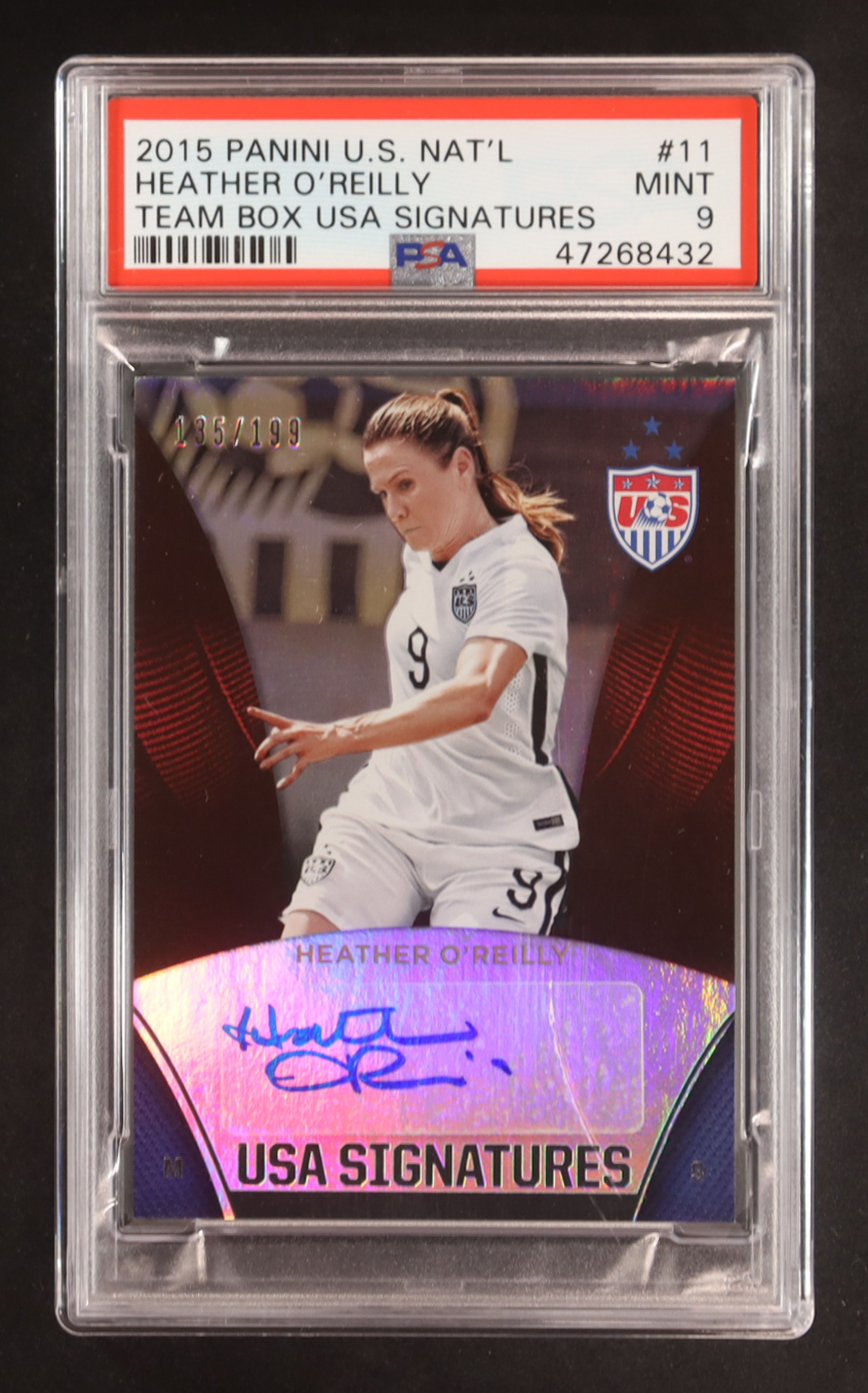 Heather O'Reilly 2015 Panini U.S. National Team Box USA Signatures #135/199 (PSA 9) at PristineAuction.com Heather O'Reilly 2015 Panini U.S. National Team Box USA Signatures #135/199 (PSA 9) at PristineAuction.com