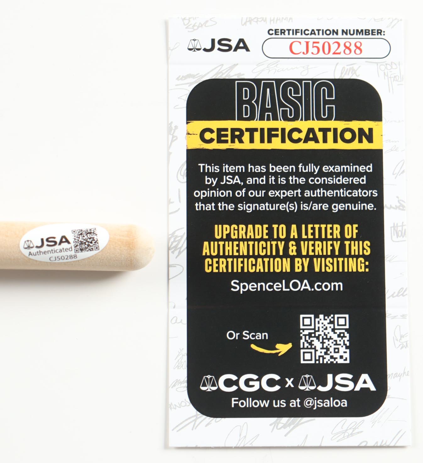 Chad Smith Signed 16" Drum Stick (JSA) at PristineAuction.com Chad Smith Signed 16" Drum Stick (JSA) at PristineAuction.com