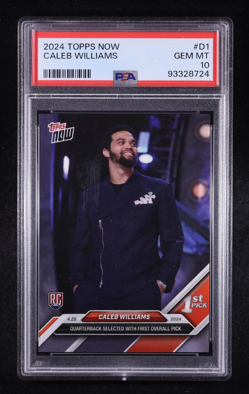 Caleb Williams 2024 Topps Now Draft #D1 RC (PSA 10) at PristineAuction.com Caleb Williams 2024 Topps Now Draft #D1 RC (PSA 10) at PristineAuction.com