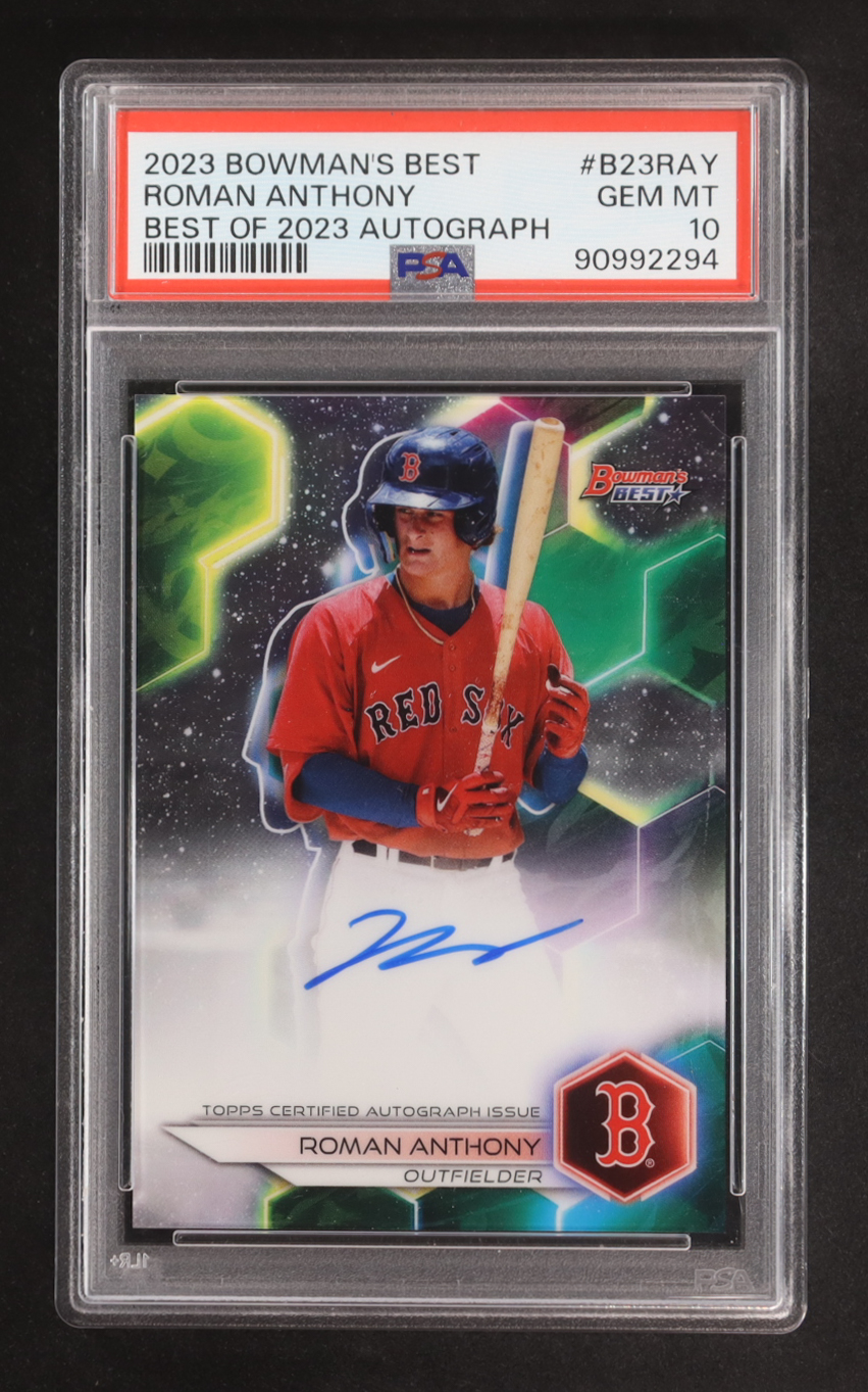 Roman Anthony 2023 Bowman's Best Best of 2023 Autograph #B23RAY RC (PSA 10) at PristineAuction.com Roman Anthony 2023 Bowman's Best Best of 2023 Autograph #B23RAY RC (PSA 10) at PristineAuction.com