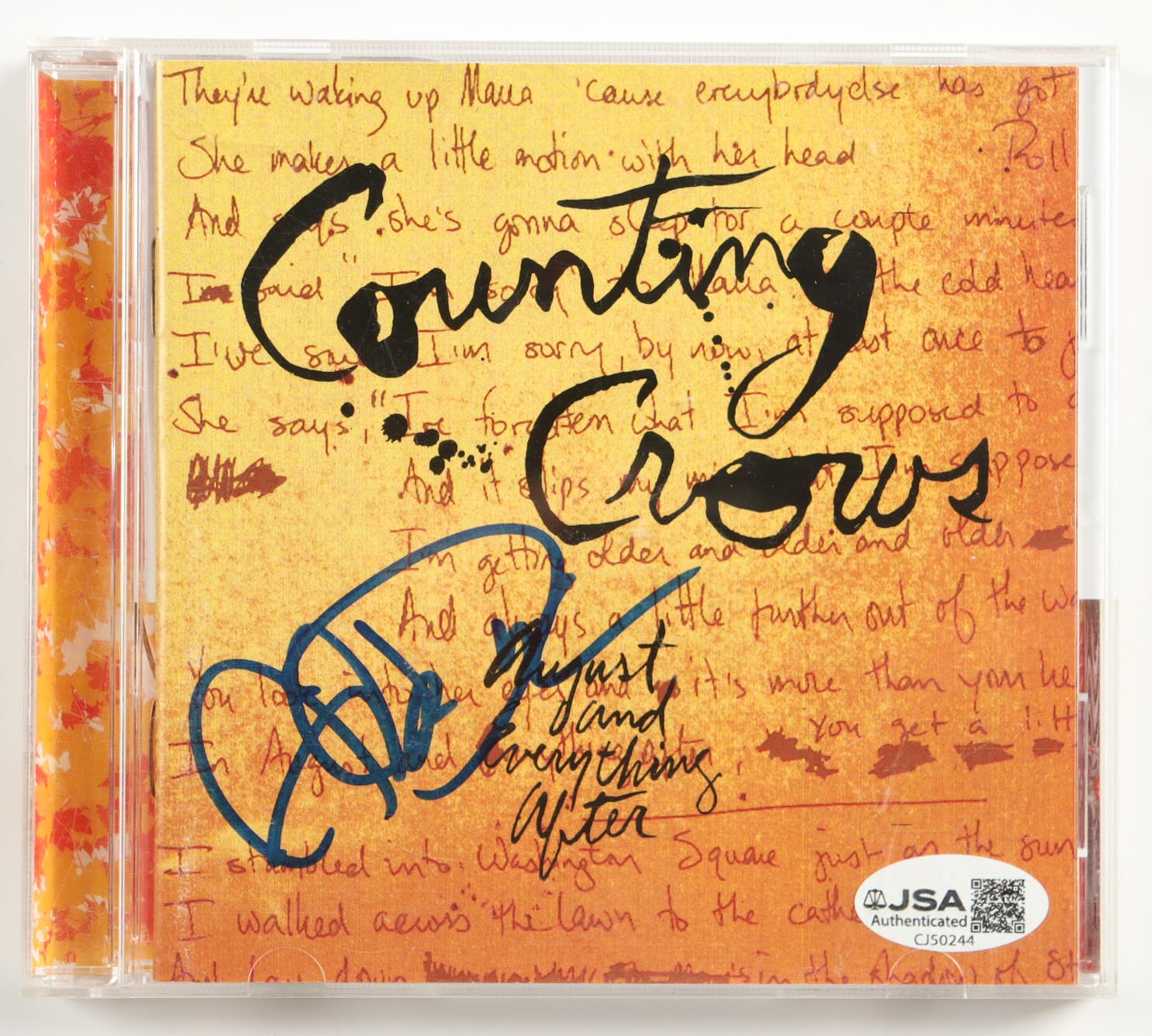 Adam Duritz Signed "August and Everything After" Counting Crows CD Booklet (JSA) at PristineAuction.com Adam Duritz Signed "August and Everything After" Counting Crows CD Booklet (JSA) at PristineAuction.com