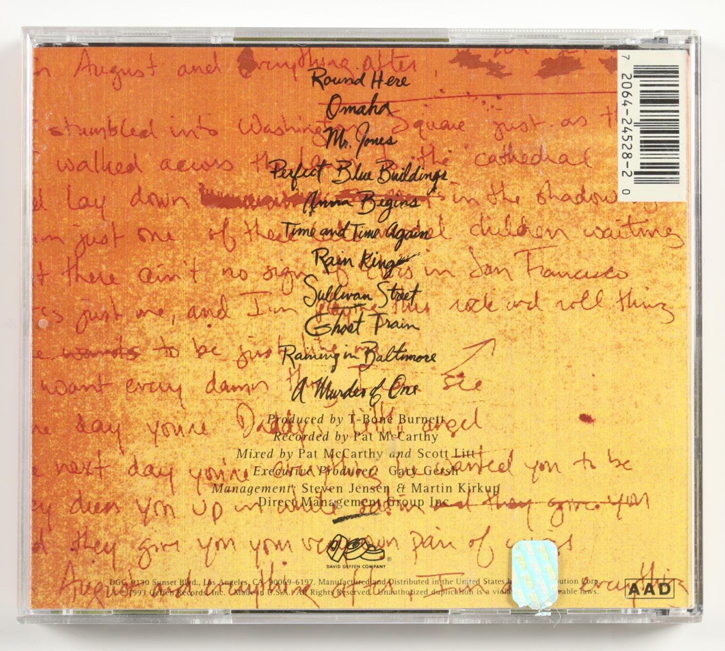 Adam Duritz Signed "Recovering The Satellites " Counting Crows CD Booklet (JSA) at PristineAuction.com Adam Duritz Signed "Recovering The Satellites " Counting Crows CD Booklet (JSA) at PristineAuction.com