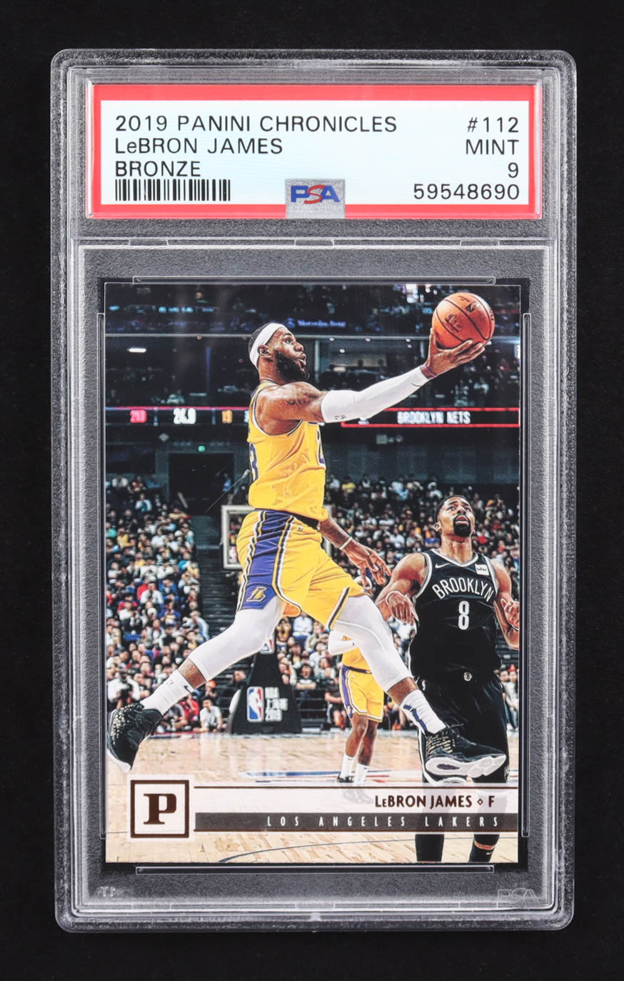 Lebron James 2019-20 Panini Chronicles Bronze #112 (PSA 9) at PristineAuction.com Lebron James 2019-20 Panini Chronicles Bronze #112 (PSA 9) at PristineAuction.com